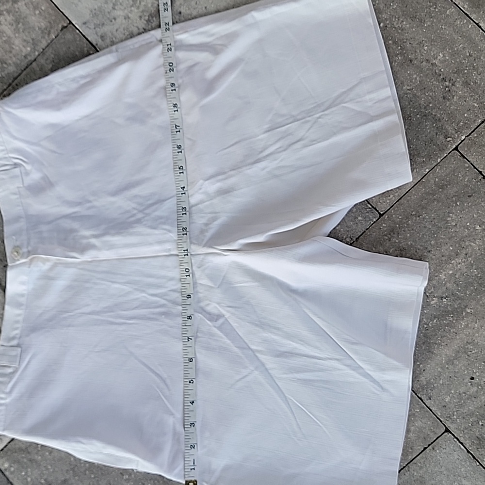 Tommy Bahama Silk Flat Front High Waste Shorts With Stretch Sz 14 Cream - Picture 8 of 11